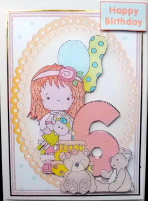Party Girl - 6 Years Old - Number 2 by Mary Murphy