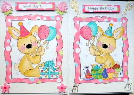 Cute Birthday Bunny Toppers by Mary Murphy