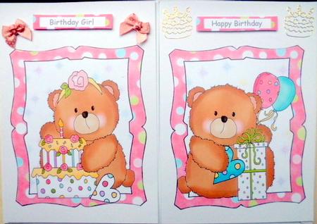 Cute Birthday Bear Toppers by Mary Murphy