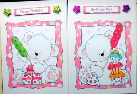 Cute Polar Bear with Cake & Presents Toppers by Mary Murphy
