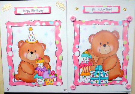 Cute Teddy Bears with Cakes & Presents Toppers by Mary Murphy