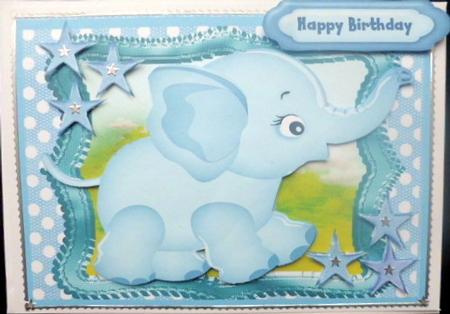 For Little Tots Birthday ,( Blue ) by Mary Murphy