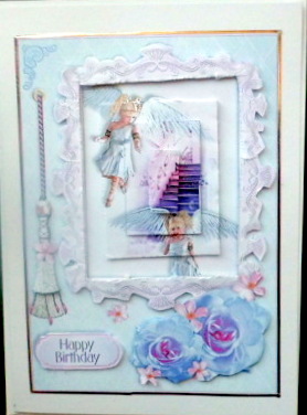 Best of Both Worlds A5 Card Front - Angels on My Staircase by Mary Murphy