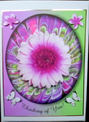Thinking of You Grebera Purple by Mary Murphy