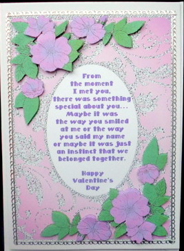 Lilac Flowers Valentine Card by Mary Murphy