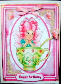 Lovely Fairy in a Cup by Mary Murphy