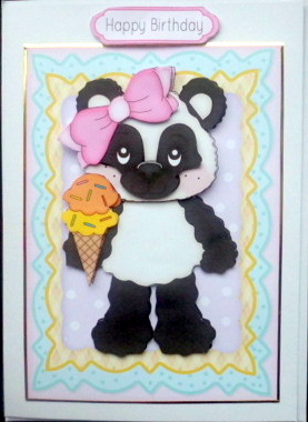 Little Ice Cream Bear Quick Birthday Card by Mary Murphy