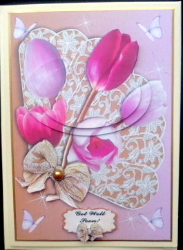 Tulips Purple Thank You by Mary Murphy