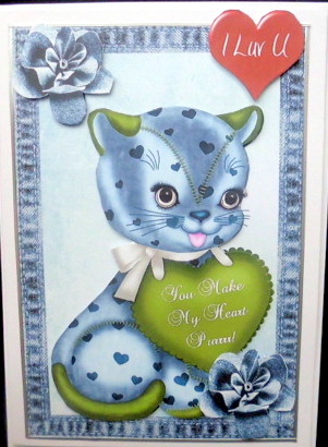 You Make My Heart Purrr! Cute Little Kitty with Heart by Mary Murphy