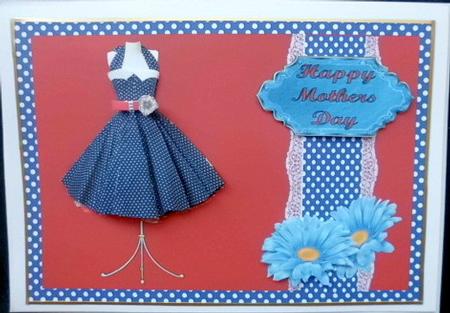 Blue Poker Dot Dress by Mary Murphy