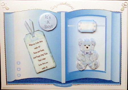 Its a Boy Open Book with Insert by Mary Murphy