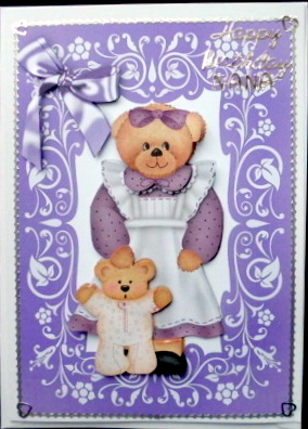 Mummy Bear with Teddy in Ornate Frame by Mary Murphy