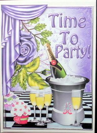 Celebration Time , Time to Party, with Champagne by Mary Murphy