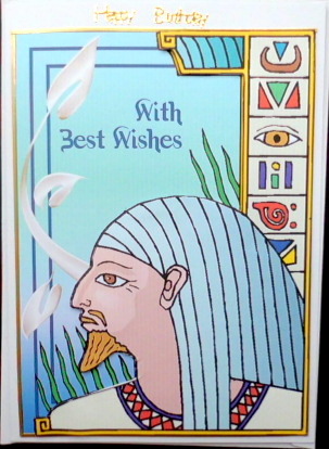 Egyptian with Hieroglyphs by Mary Murphy