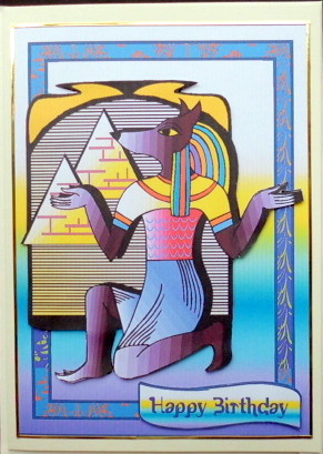 Egyptian God and Pyramids by Mary Murphy