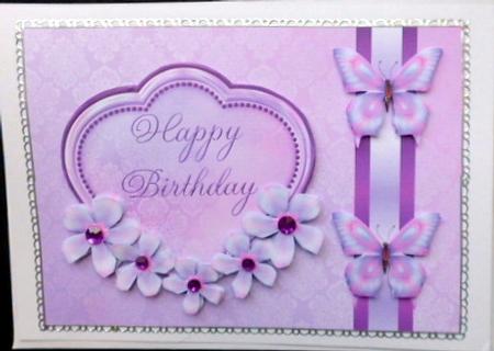 Lilac Heart & Butterflies by Mary Murphy