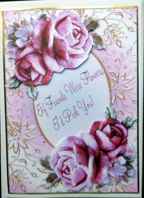 Birthday for a Friend! Pink Roses for That Special Day by Mary Murphy