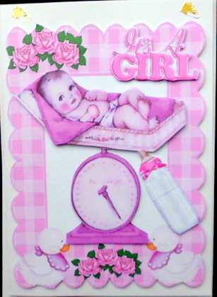 Cute Little Vintage Baby Girl with Ducks by Mary Murphy