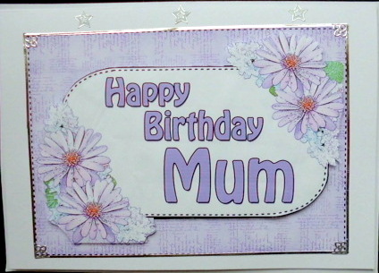 5x7 Birthday Mum Daisies 3D Step by Step Decoupage by Mary Murphy