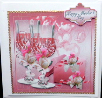 Mother's, Anniversary Birthday Floral and Wine Quick Card by Mary Murphy