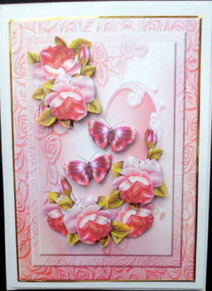 Romantic Roses and Butterflies by Mary Murphy
