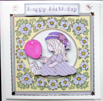 Sitting Susie in Flower Frame 1 by Mary Murphy