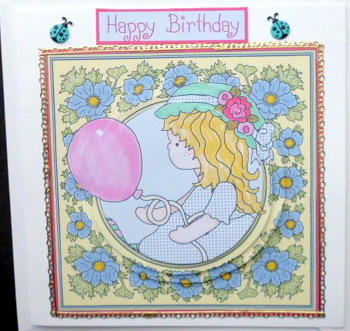 Sitting Susie in Flower Frame 2 by Mary Murphy