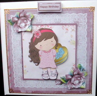 Choccies for You Card with a Topper and Decoupage by Mary Murphy