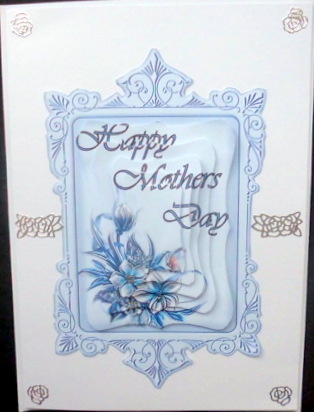 Blue Pyramid Topper with Butterfly by Mary Murphy