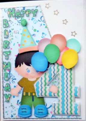 Boys 4th Birthday Over the Edge and Decoupage by Mary Murphy