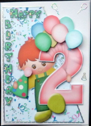 Boys 2nd Birthday Over the Edge and Decoupage by Mary Murphy