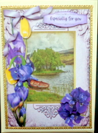 Beautiful Tranquill Lake and Spring Flowers by Mary Murphy