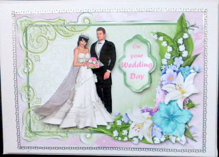 Lily Framed Bride & Groom by Mary Murphy