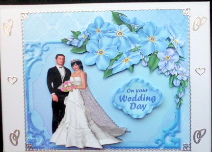Forget-me-not Framed Bride & Groom by Mary Murphy