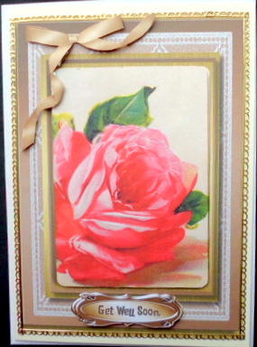 Stunning Red Roses on Taurpe and Gold  by Mary Murphy