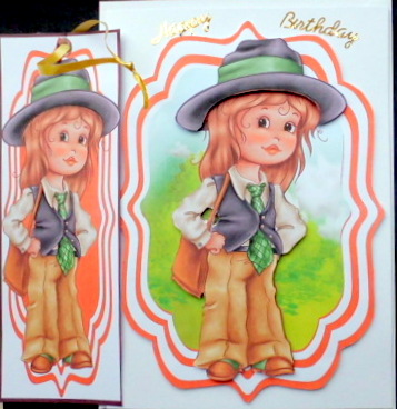 Little Miss Professor Card and Bookmarker by Mary Murphy