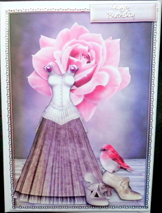 Pretty Vintage Dress with Little Bird & Shoes by Mary Murphy