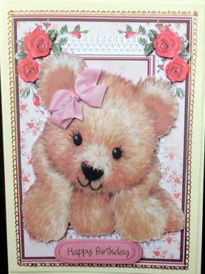 Lovelyfuzzy Bear with the Roses  by Mary Murphy