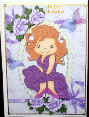 I Do Love to Dance, Pretty Girl with Roses by Mary Murphy