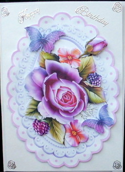 Beautiful Pink English Roses on a Plaque by Mary Murphy