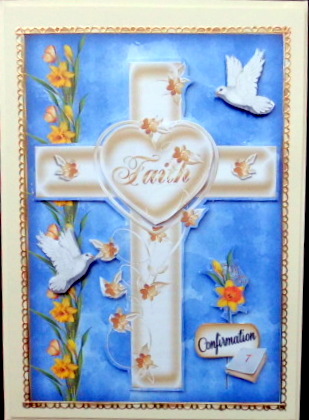 Cross of Faith with Dafodiles Qs by Mary Murphy