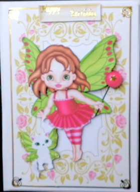 Cute Faerie with Her Faerie Kitten by Mary Murphy