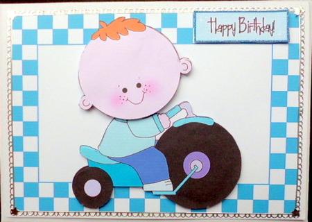 Birthday Boy on His Little Bike by Mary Murphy