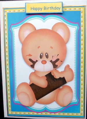 Lovely Little Messy Chocolat Bear  by Mary Murphy