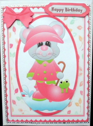 Lovely Rainyday Mouse ( Pink ) by Mary Murphy