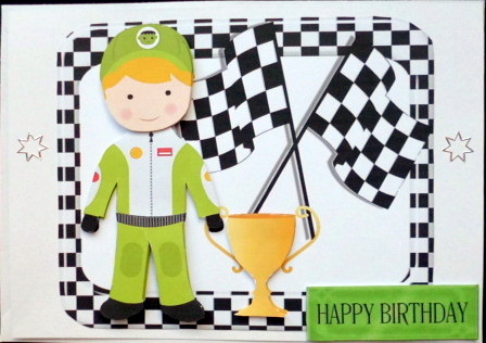 Motorcyclist in Green Won the Cup by Mary Murphy
