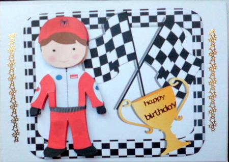 Motorcyclist in Red Won the Cup by Mary Murphy