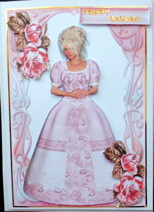 Pretty as a Princess with Pink Roses by Mary Murphy
