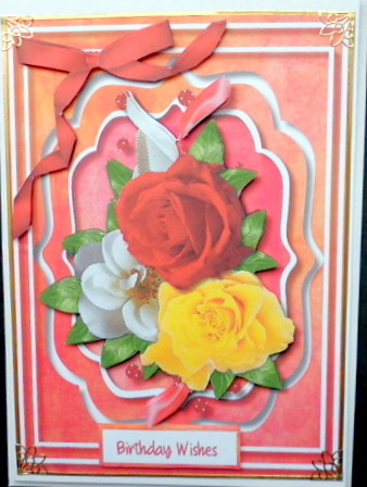 Beautiful Roses on a Double Bracket Frame by Mary Murphy