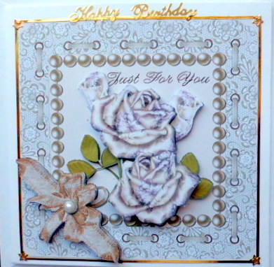 Vintage Lace Roses by Mary Murphy